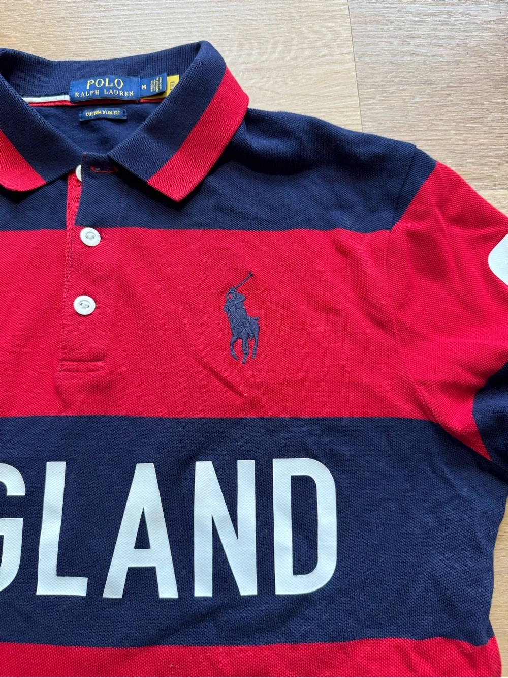Ralph Lauren Red & Navy England Rugby Polo